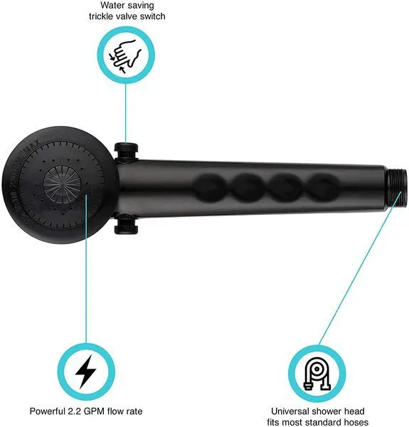 RV Hand Held Shower Wand - Bla